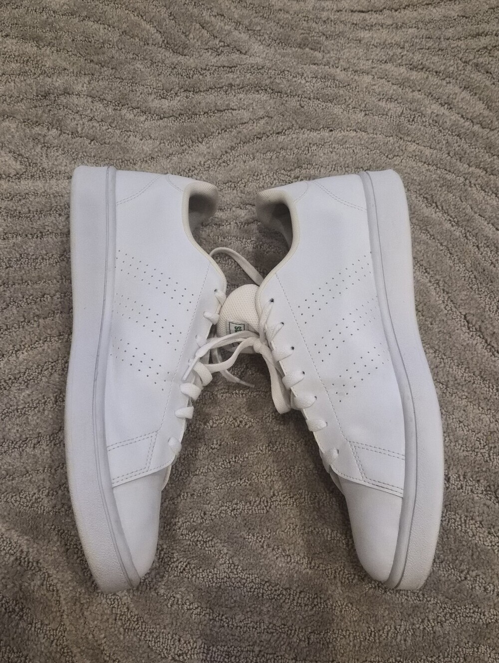Men's Adidas Advantage White Low-Top Lace-Up Sneakers - Size 13 - Picture 3 of 9